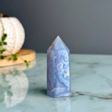 Blue Lace Agate Chalcedony Tower Specimen