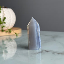 Blue Lace Agate Chalcedony Tower Crystal Specimen – Wholehearted Crystal Creations