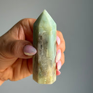 Sky Blue Quartz Crystal Tower Specimen – Wholehearted Crystal Creations