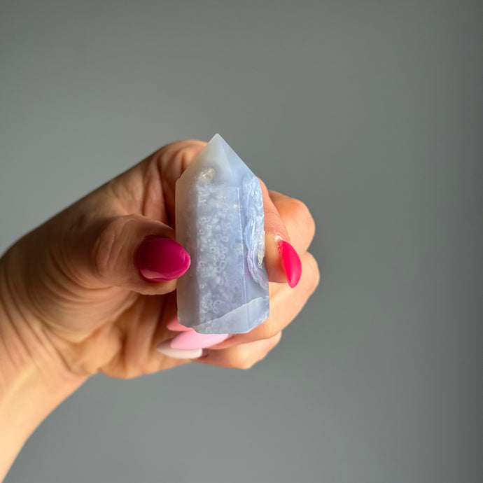 Blue Lace Agate Chalcedony Tower Specimen