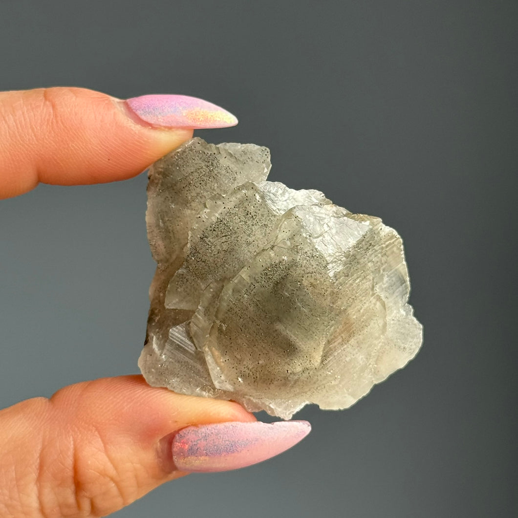 Pagoda Calcite with Pyrite Crystal Specimen