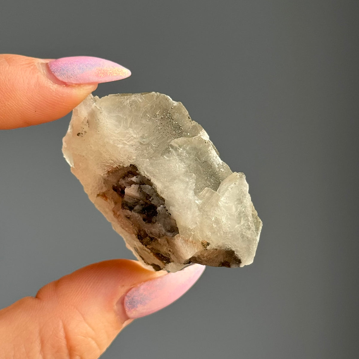 Pagoda Calcite with Pyrite Crystal Specimen – Wholehearted Crystal Creations