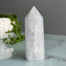 Blue Lace Agate Chalcedony Tower Crystal Specimen – Wholehearted Crystal Creations