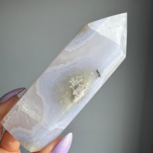 Blue Lace Agate Chalcedony Tower Specimen