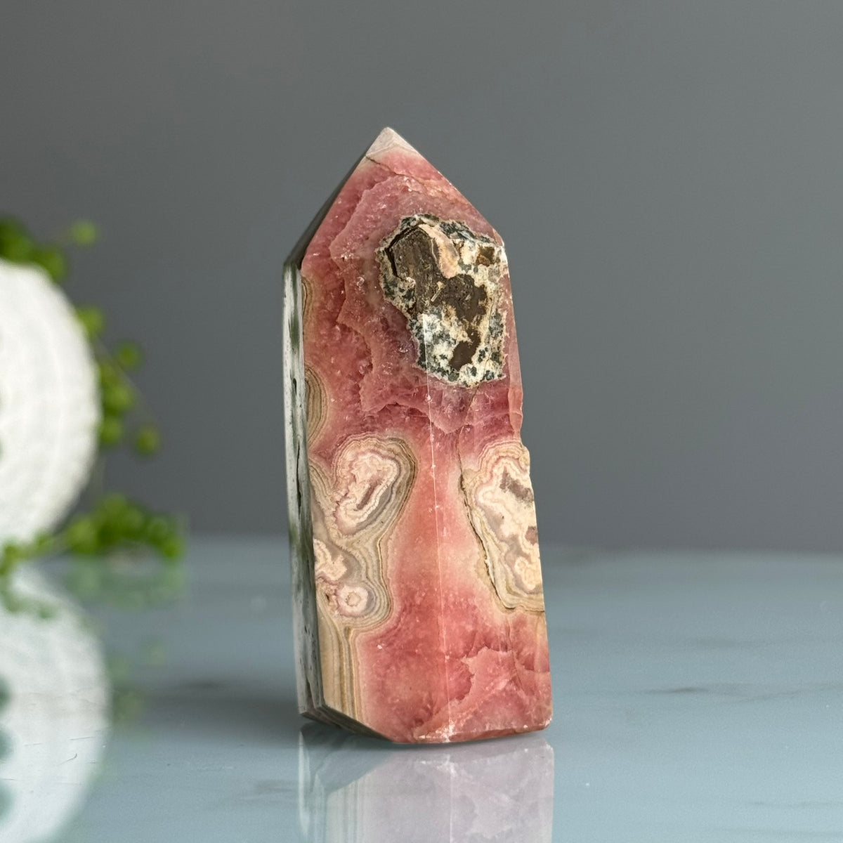 Rhodochrosite Crystal Tower Specimen – Wholehearted Crystal Creations