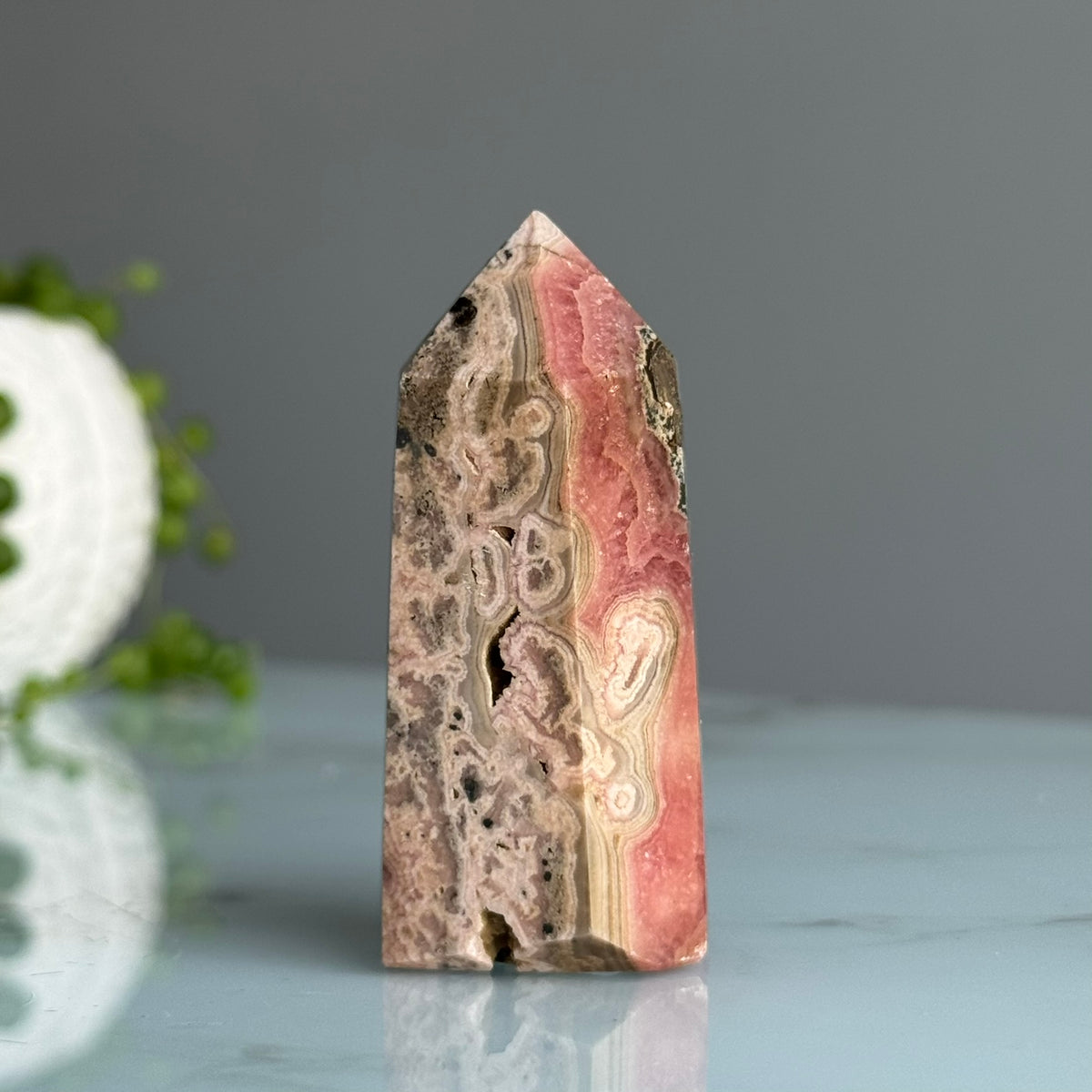 Rhodochrosite Crystal Tower Specimen – Wholehearted Crystal Creations