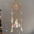 SunJewelz Wearable Sun-catcher with Wire Wrapped Amethyst – Wholehearted Crystal Creations