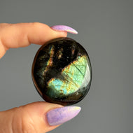 Labradorite Palm Stone Crystal Specimen – Wholehearted Crystal Creations