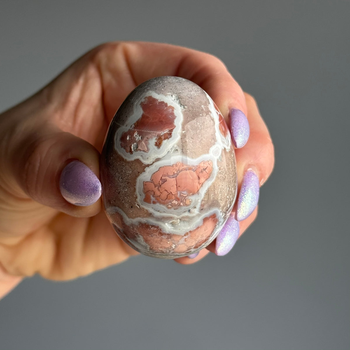 Pink Agate Cotton Candy Egg Carving Crystal Specimen – Wholehearted Crystal Creations