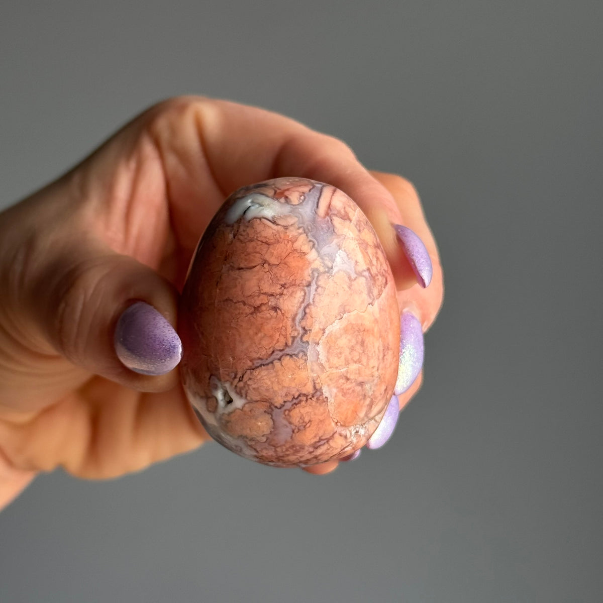Pink Agate Cotton Candy Egg Carving Crystal Specimen – Wholehearted Crystal Creations