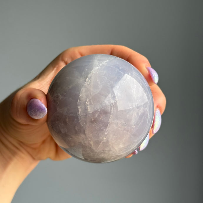 Blue Rose Quartz Sphere Specimen