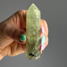 Prehnite with Epidote Crystal Tower Specimen – Wholehearted Crystal Creations