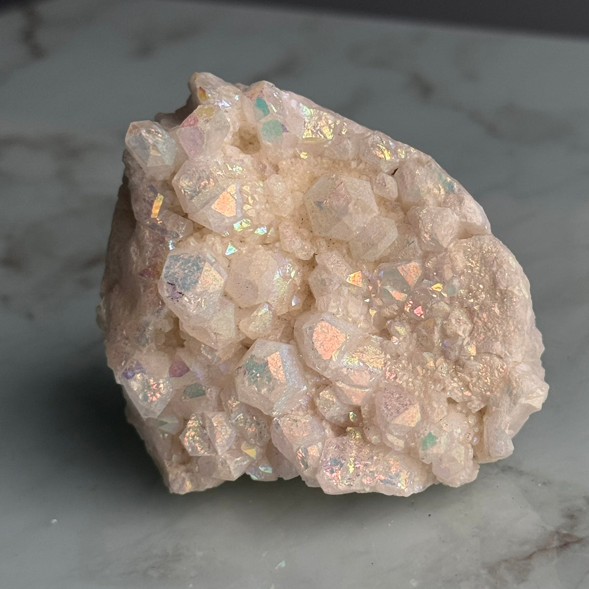 Angel Aura Quartz Cluster Crystal Specimen – Wholehearted Crystal Creations