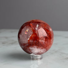 Hematoid Fire Quartz Polished Sphere Crystal Specimen – Wholehearted Crystal Creations