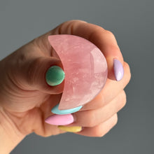 Rose Quartz Moon Carving Crystal Specimen – Wholehearted Crystal Creations