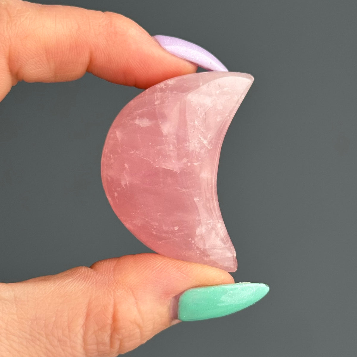 Rose Quartz Moon Carving Crystal Specimen – Wholehearted Crystal Creations