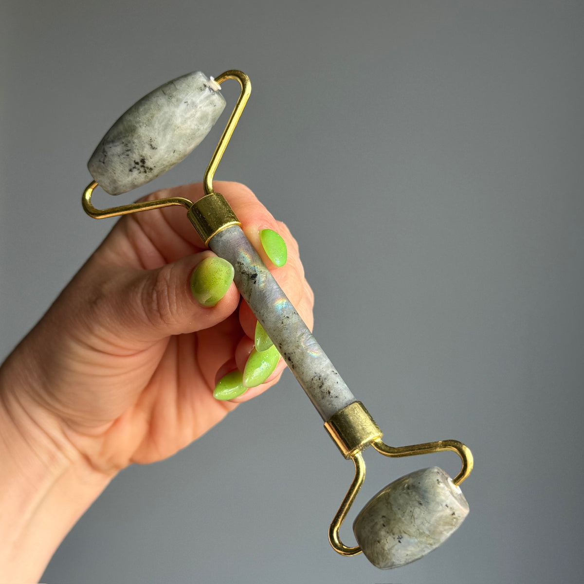Crystal Dual-Head Roller Massager Specimen – Wholehearted Crystal Creations