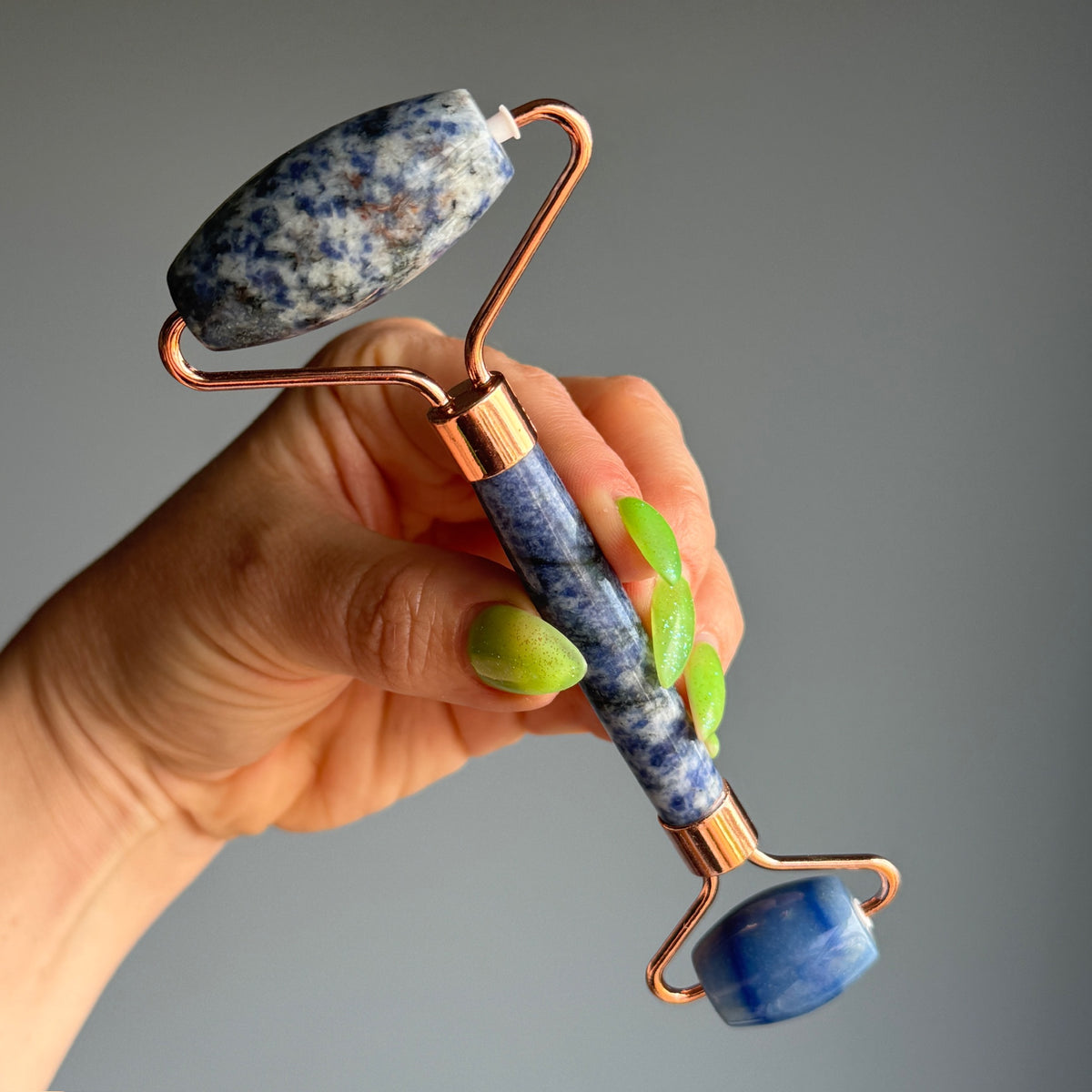 Crystal Dual-Head Roller Massager Specimen – Wholehearted Crystal Creations