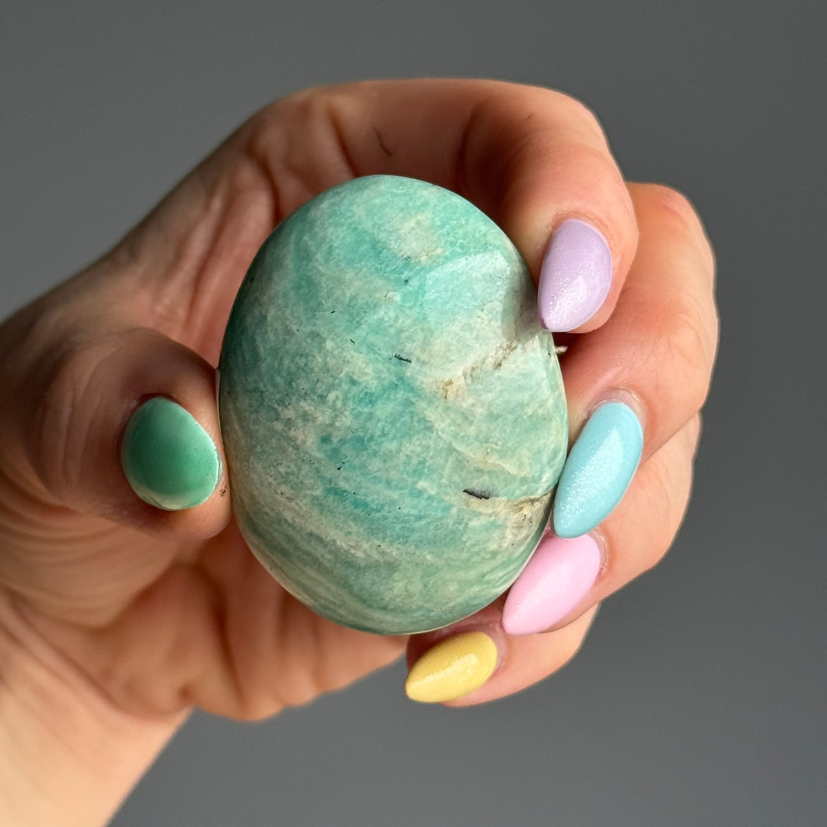 Amazonite Palm Stone Crystal Specimen – Wholehearted Crystal Creations