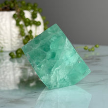 Green Fluorite Floating Cube Carving Specimen