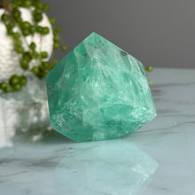 Green Fluorite Floating Cube Carving Specimen
