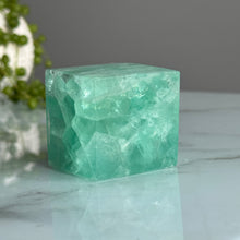 Green Fluorite Floating Cube Carving Specimen