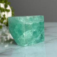 Green Fluorite Floating Cube Carving Specimen