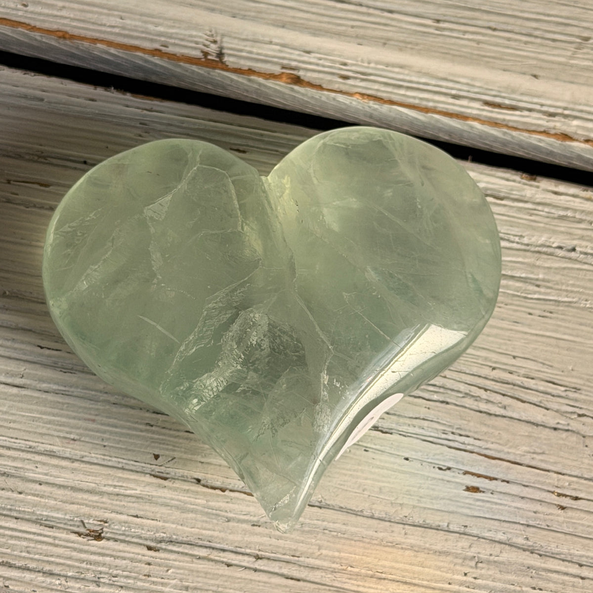 Green Fluorite Heart Carving Specimen
