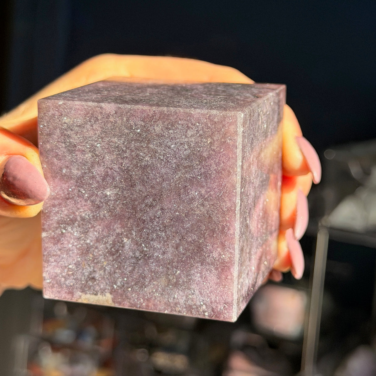 Lepidolite Cube Specimen