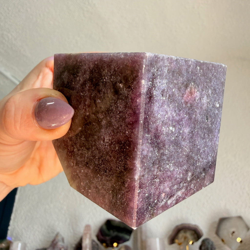 Lepidolite Cube Specimen