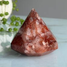 Hematoid (Fire) Quartz Polished Diamond Carving Specimen