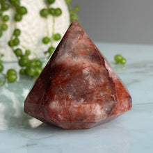 Hematoid (Fire) Quartz Polished Diamond Carving Specimen