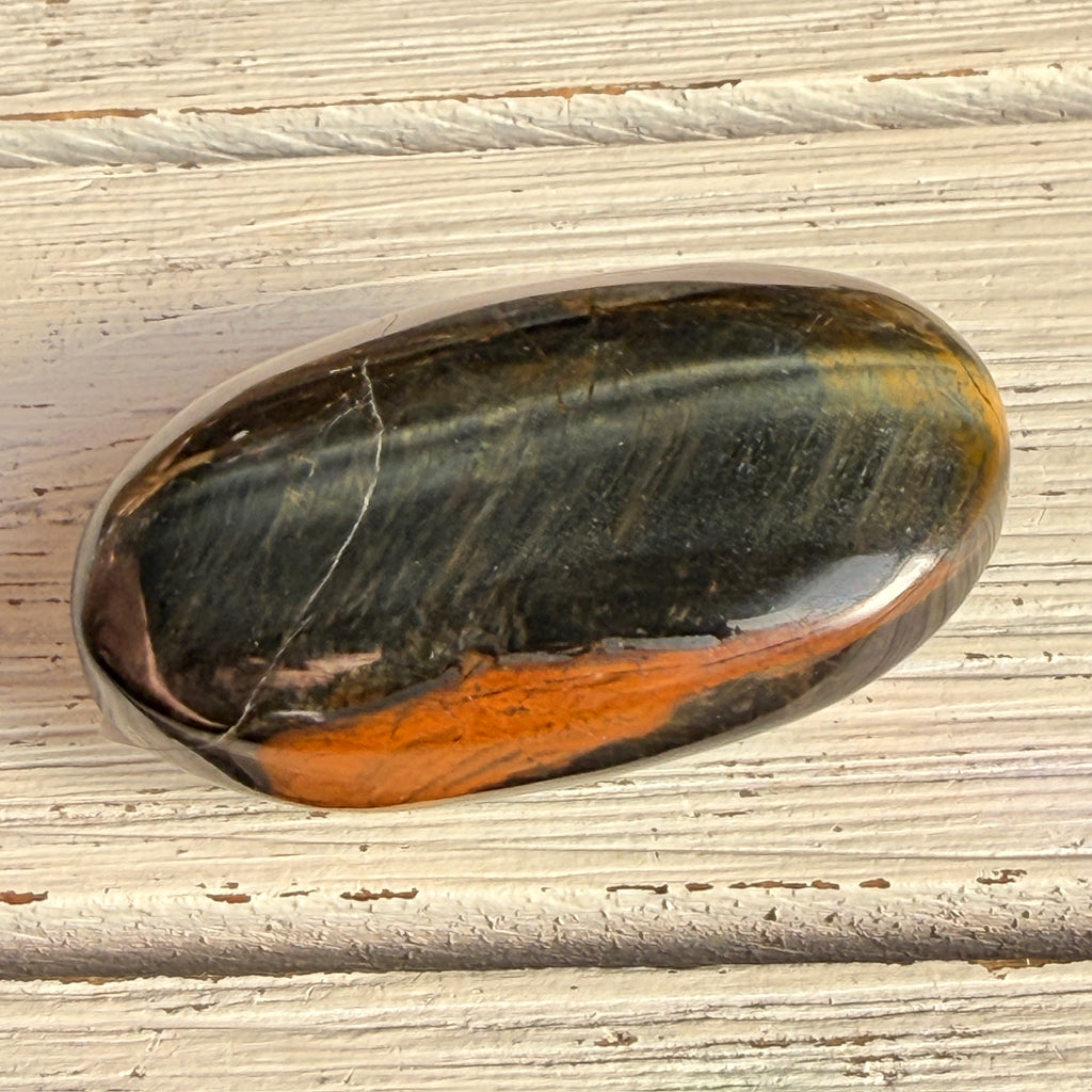 Blue Tiger's Eye Palm Stone Specimen (C)