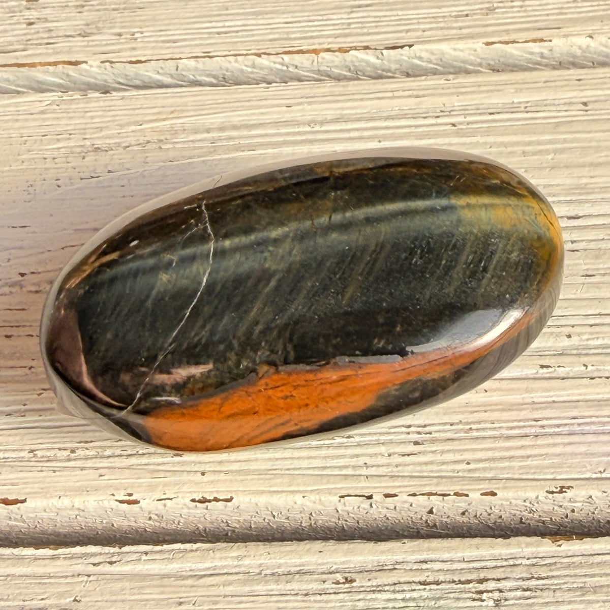 Blue Tiger's Eye Palm Stone Specimen (C)