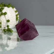 Purple Fluorite Floating Cube Carving Specimen