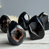 Black Agate Druzy Crystal Freeform Specimen – Wholehearted Crystal Creations