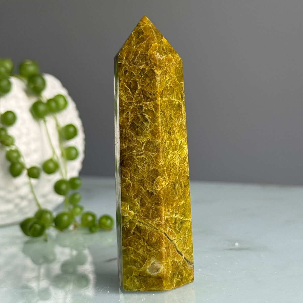 Green Opal Crystal Tower Specimen – Wholehearted Crystal Creations