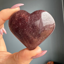Strawberry Quartz Heart Carving Crystal Specimen