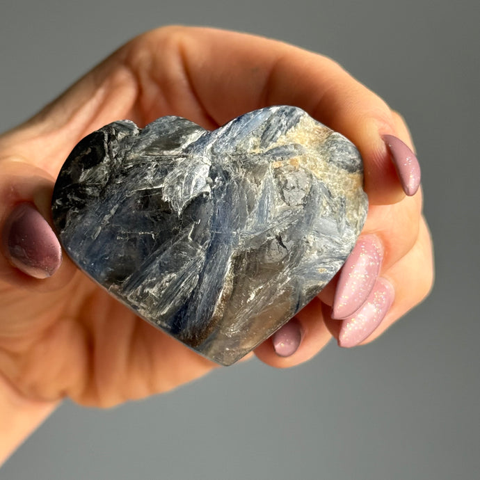 Kyanite Heart Carving Crystal Specimen