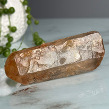 Tangerine Quartz Raw Point Crystal Specimen