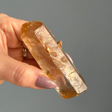 Tangerine Quartz Raw Point Crystal Specimen