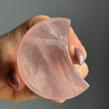 Rose Quartz Moon Bowl Carving Specimen