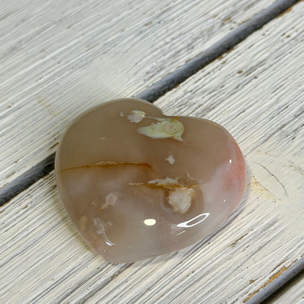 Flower Agate with Druzy Heart Carving Specimen – Wholehearted Crystal Creations
