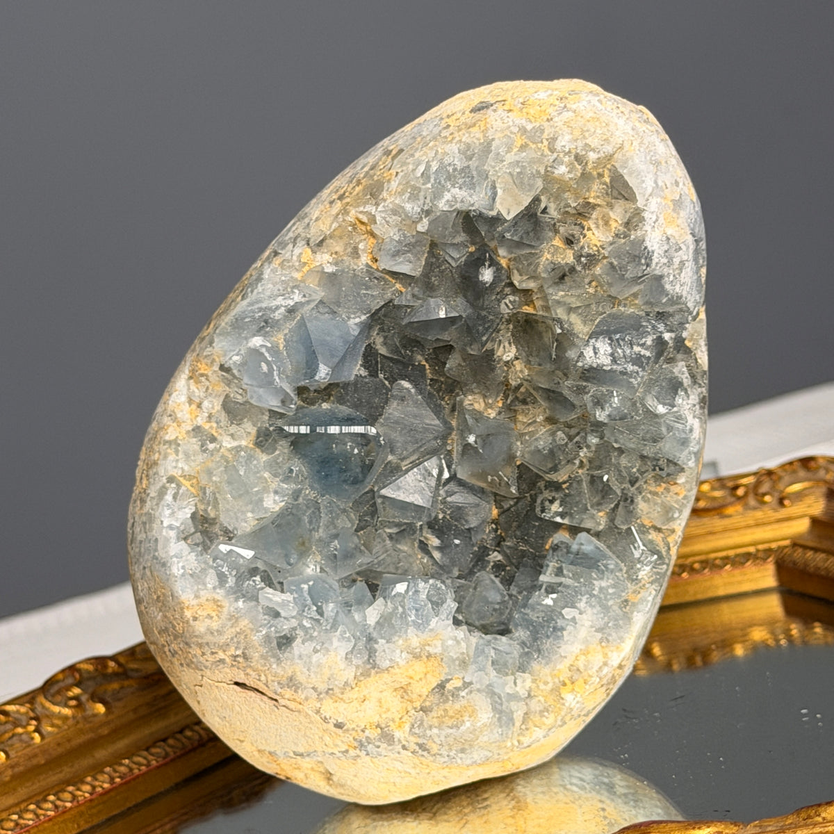 Celestite (Raw) Cluster Egg Specimen – Wholehearted Crystal Creations