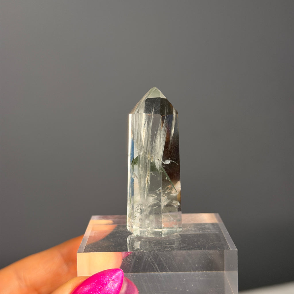 Blue Tara Quartz with Chlorite Crystal Specimen #17 – Wholehearted Crystal Creations