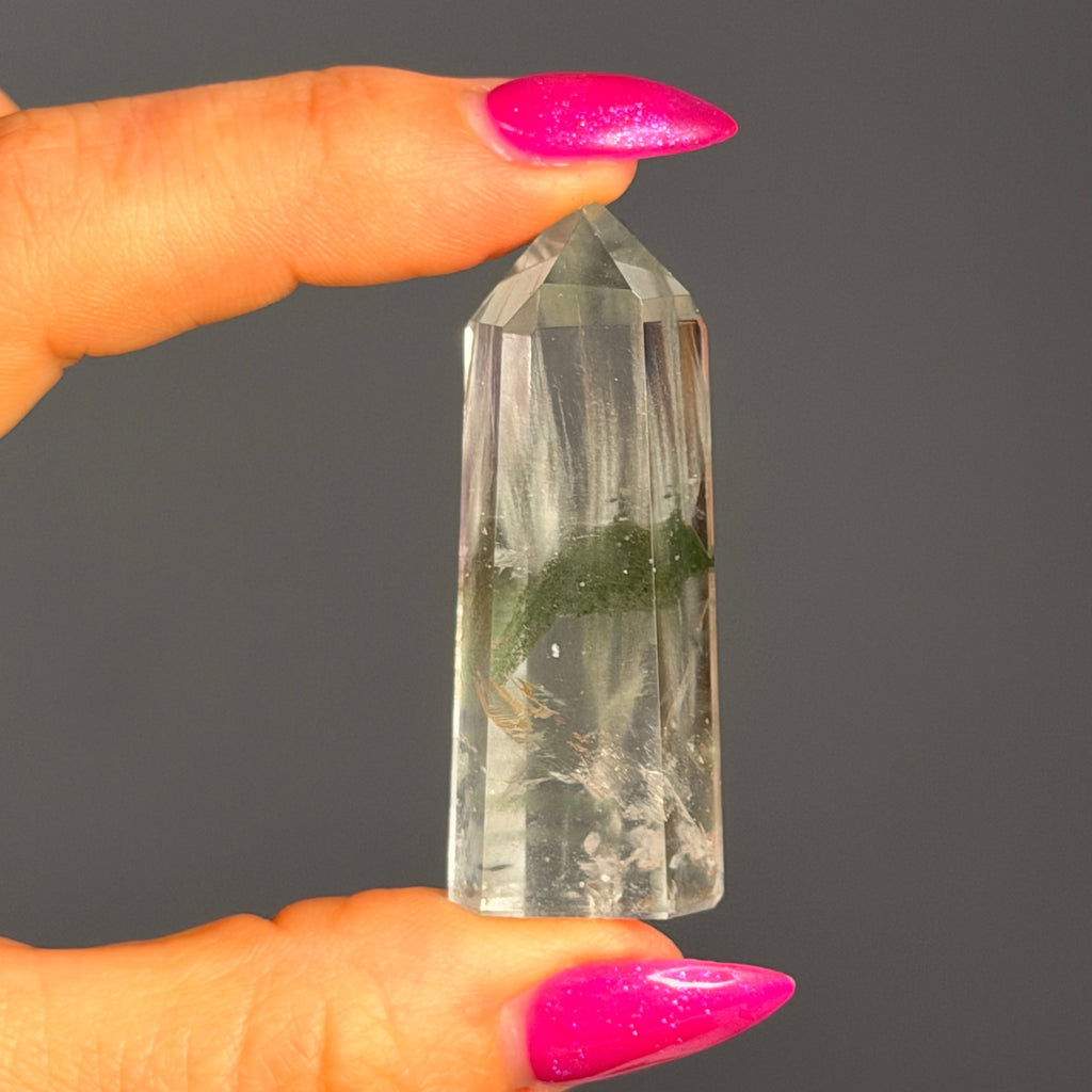 Blue Tara Quartz with Chlorite Crystal Specimen #17 – Wholehearted Crystal Creations