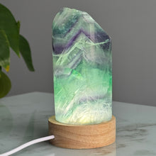 Rainbow Flourite Lamp with Base Specimen