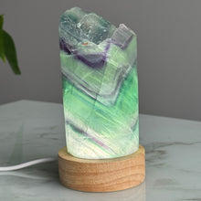 Rainbow Flourite Lamp with Base Specimen
