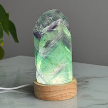 Rainbow Flourite Lamp with Base Specimen