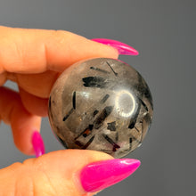 Tourmalated Quartz Spheres Crystal Specimen – Wholehearted Crystal Creations